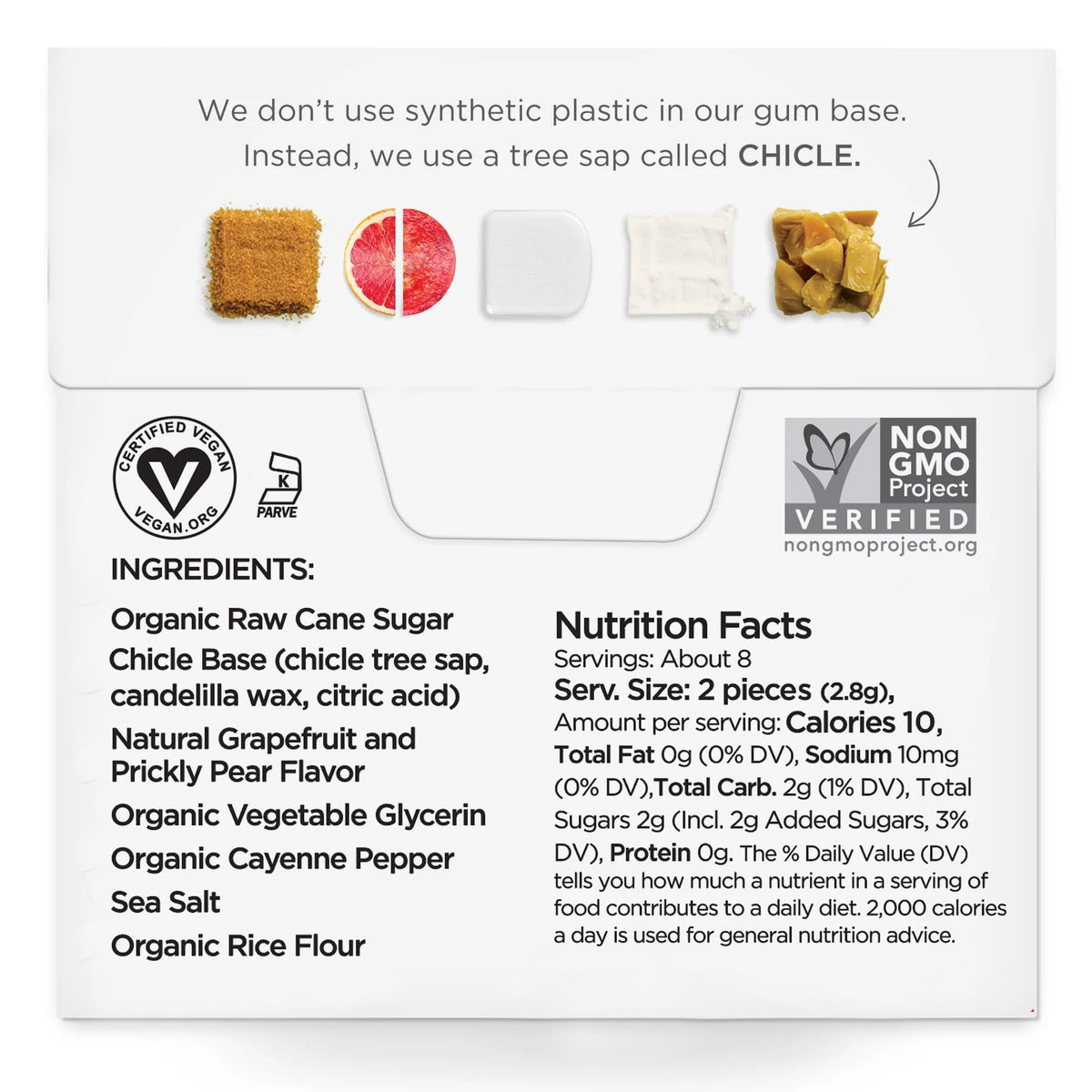 Simply Gum Cleanse emphasizes vegan, kosher, and non-GMO credentials