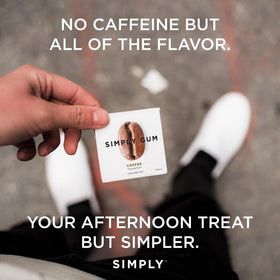 SIMPLY Gum Coffee vegan and kosher with non-GMO ingredients.