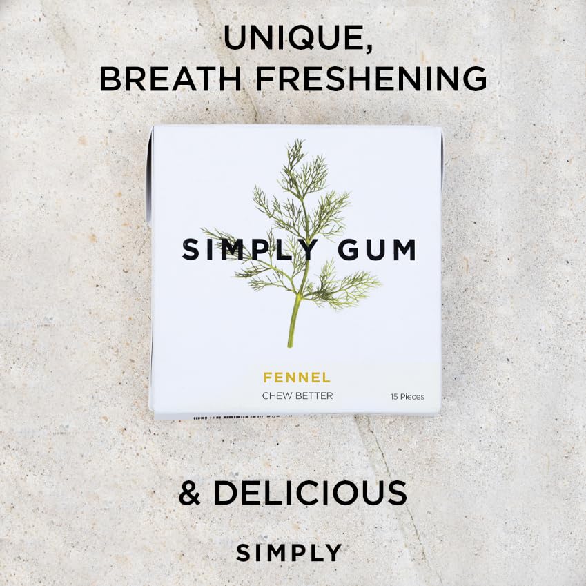 SIMPLY Gum fennel on-the-go use in pocket or bag