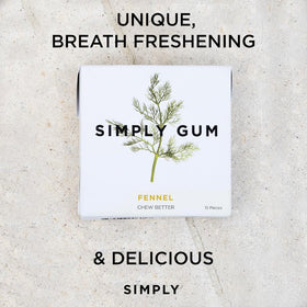 SIMPLY Gum fennel on-the-go use in pocket or bag