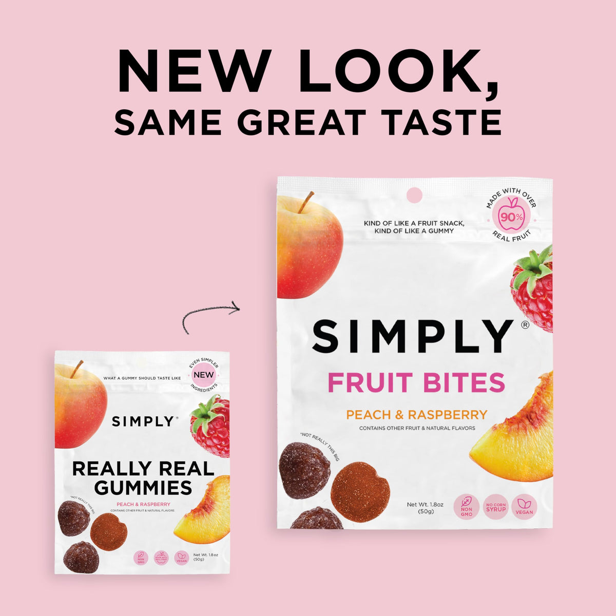 SIMPLY Fruit Bites gluten-free-kosher badge emphasizes accessibility for diverse diets and celebrations