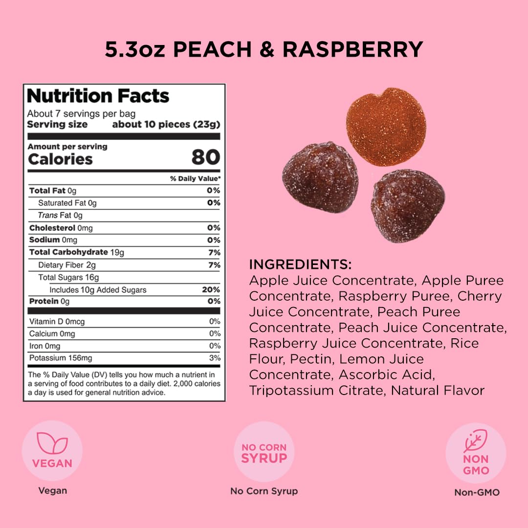 Simply Gum Fruit Bites no artificial colors or flavors claim.
