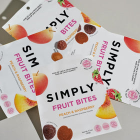 Simply Gum Fruit Bites no cane sugar attribute highlighted.