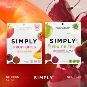 Close-up of soft chewy texture of Simply Gum Fruit Bites for a satisfying bite