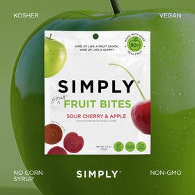 Simply Gum Fruit Bites texture-closeup reveals soft, chewy bites without stickiness