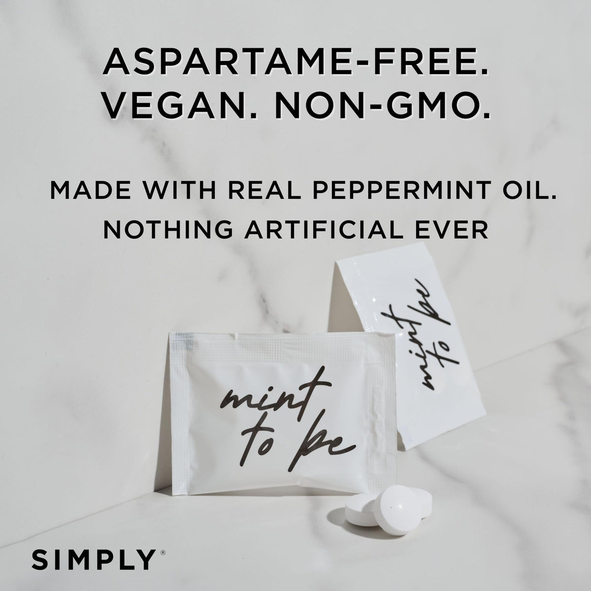 Individually wrapped Simply Gum mints for easy party favors.