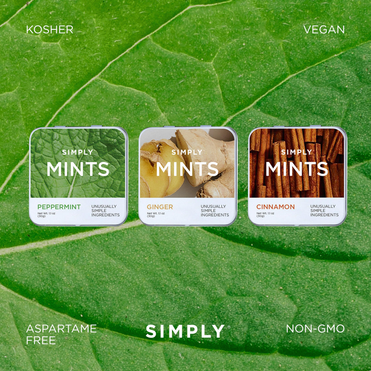 Simply Gum cinnamon oil closeup highlights warm, comforting mint notes