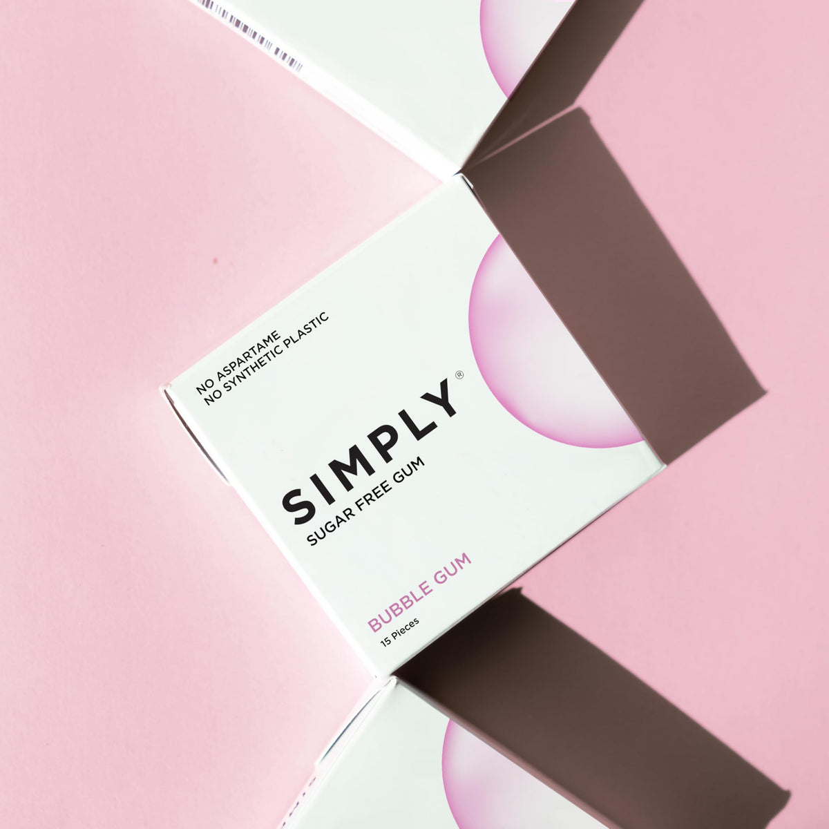 Simply Gum natural chicle base closeup emphasizes plastic-free chewing experience