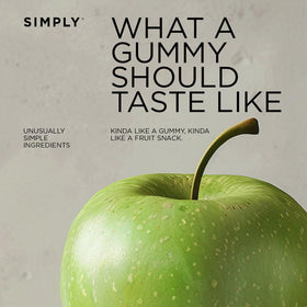 Simply Gum Really Real Gummies close up of vibrant fruit chews