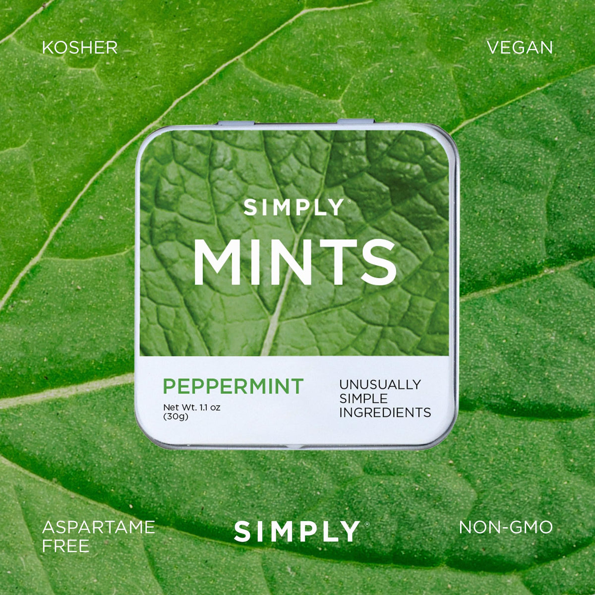 Simply Gum SIMPLY MINTS allergen-free labels appeal to mindful shoppers