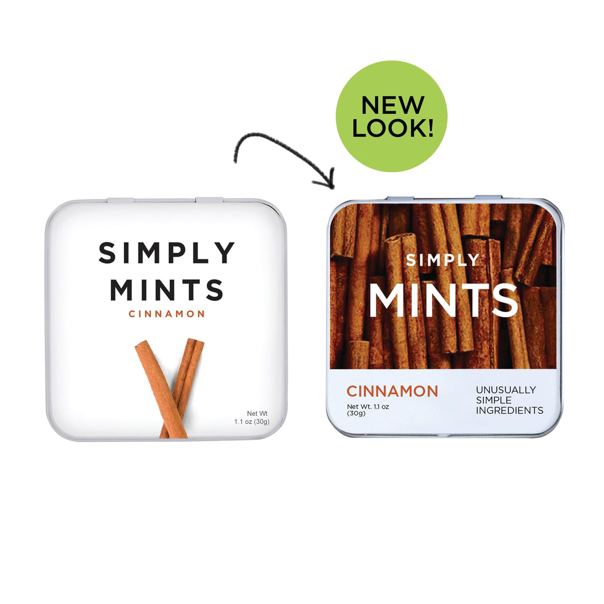 Simply Gum Simply Mints Cinnamon pack multipack in a retail display.
