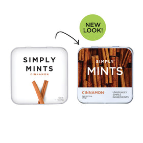 Simply Gum Simply Mints Cinnamon pack multipack in a retail display.