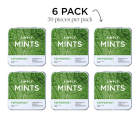 Simply Gum SIMPLY MINTS six metal tins open for quick rebreath refreshment