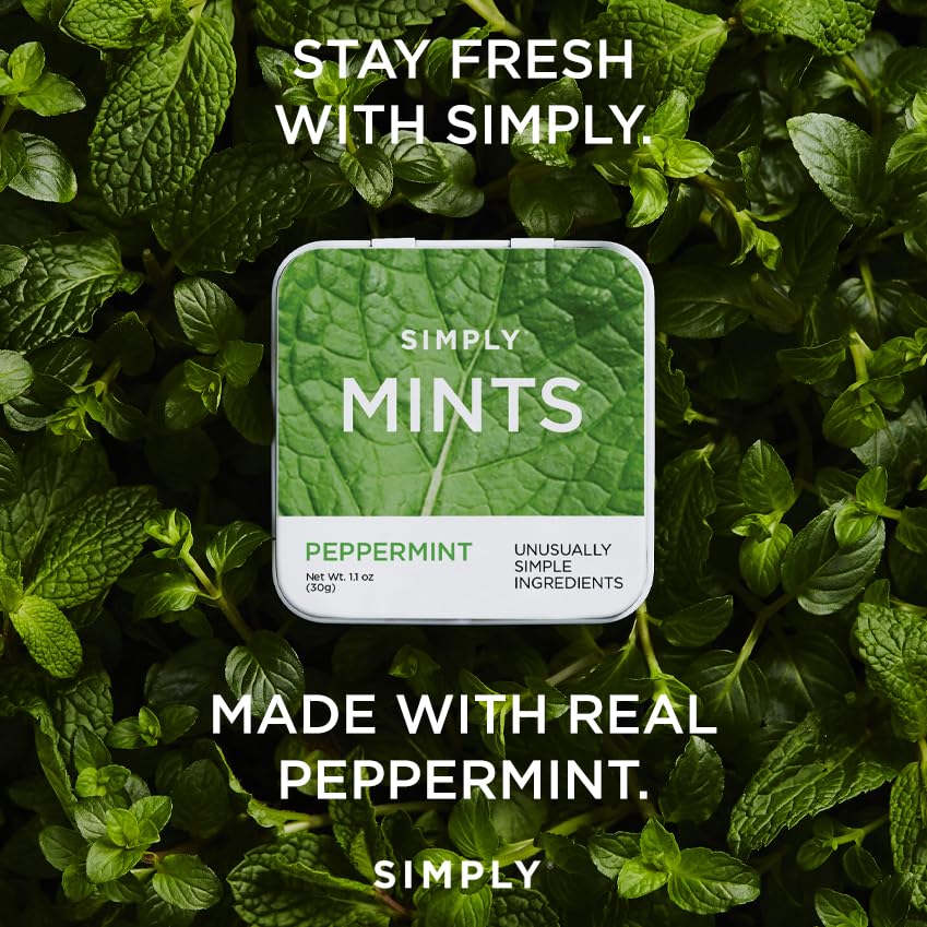 Simply Gum SIMPLY MINTS travel and desk bag setup keeps breath fresh on the go