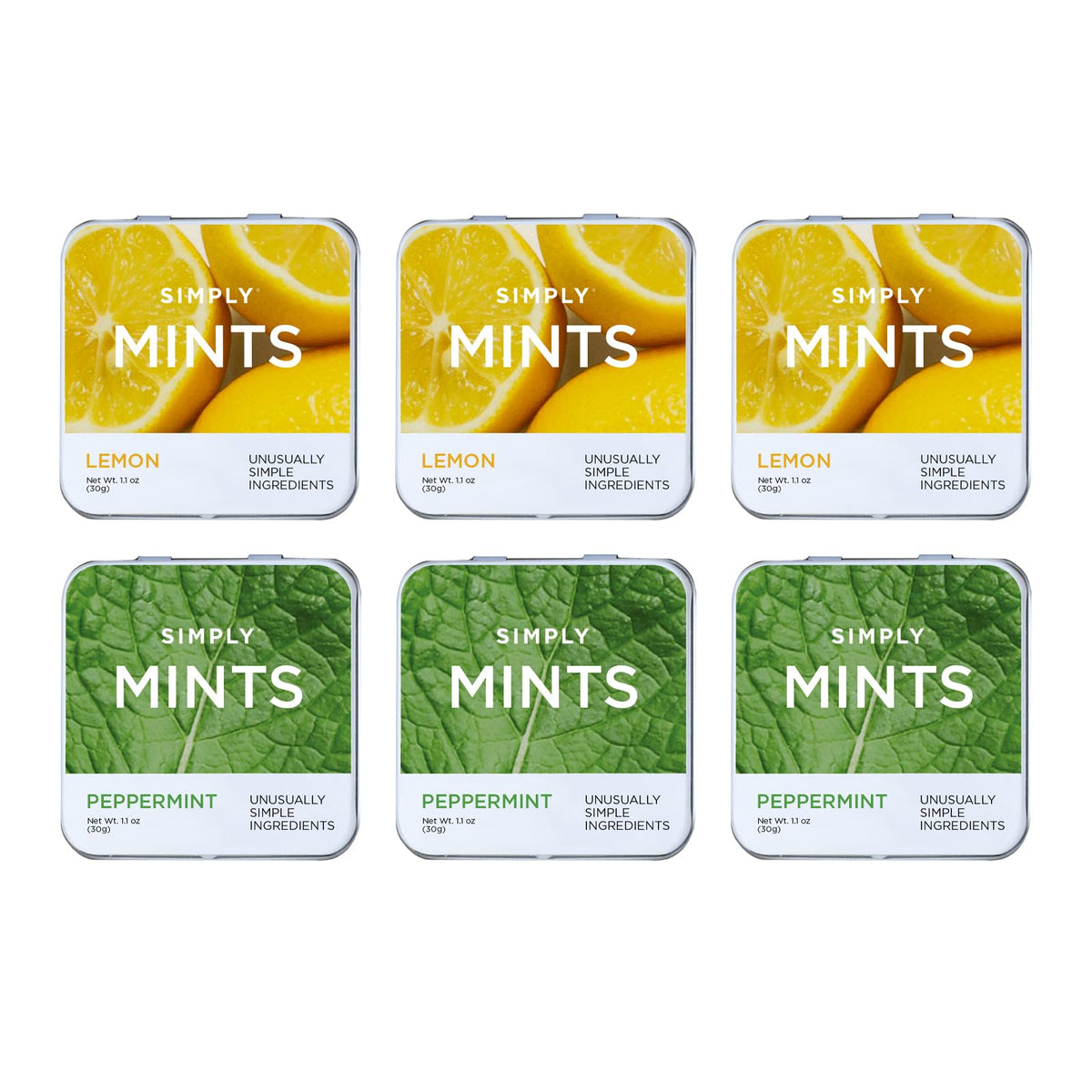 Simply Gum SIMPLY MINTS variety pack tins for portable freshness