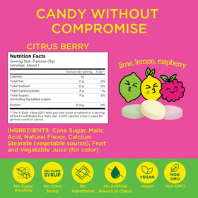 Simply Gum Citrus Berry tin shown as a desk or purse friendly treat