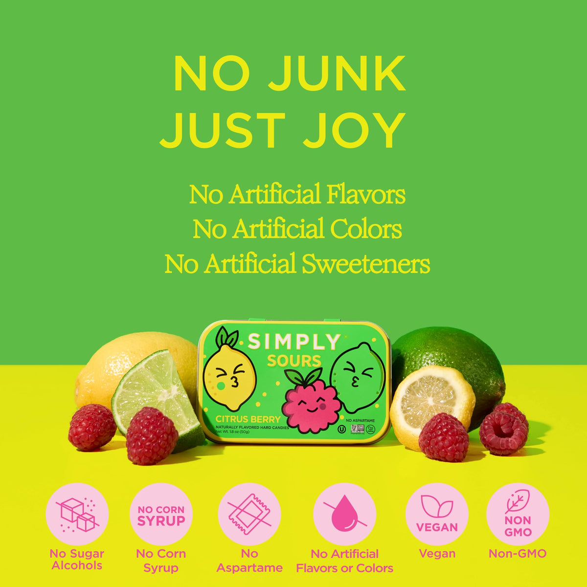 Simply Gum Citrus Berry tin opened for quick on-the-go snacking