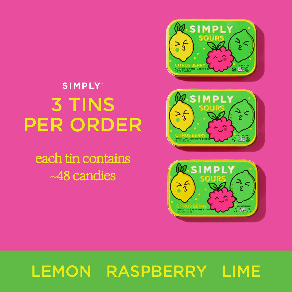 Simply Gum Citrus Berry travel snack tin on the go