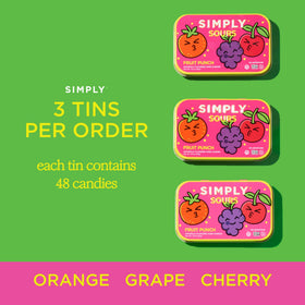 Simply Gum Sours Fruit Punch tin on desk, midday pick-me-up.