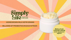 Simply Life homemade kefir in a glass ready to enjoy daily