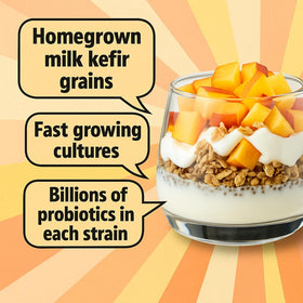 Simply Life No Additives Label conveys pure natural base for homemade kefir.