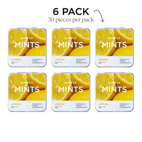 Simply MINTS lemon candy scene during a casual snack break.