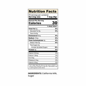 Simply Natural creamers' all-natural ingredients label visible on the packet