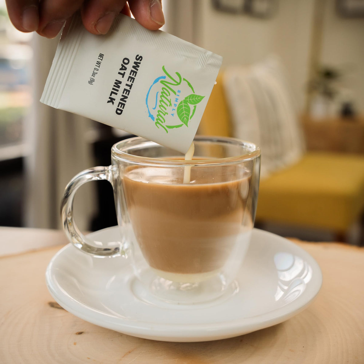Simply Natural Sweetened Milk Creamer adds gentle sweetness to morning tea