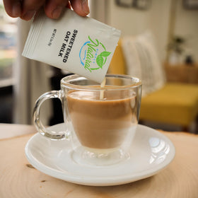Simply Natural Sweetened Milk Creamer adds gentle sweetness to morning tea
