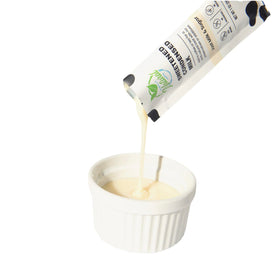 Simply Natural cow-print design packaging signals premium quality
