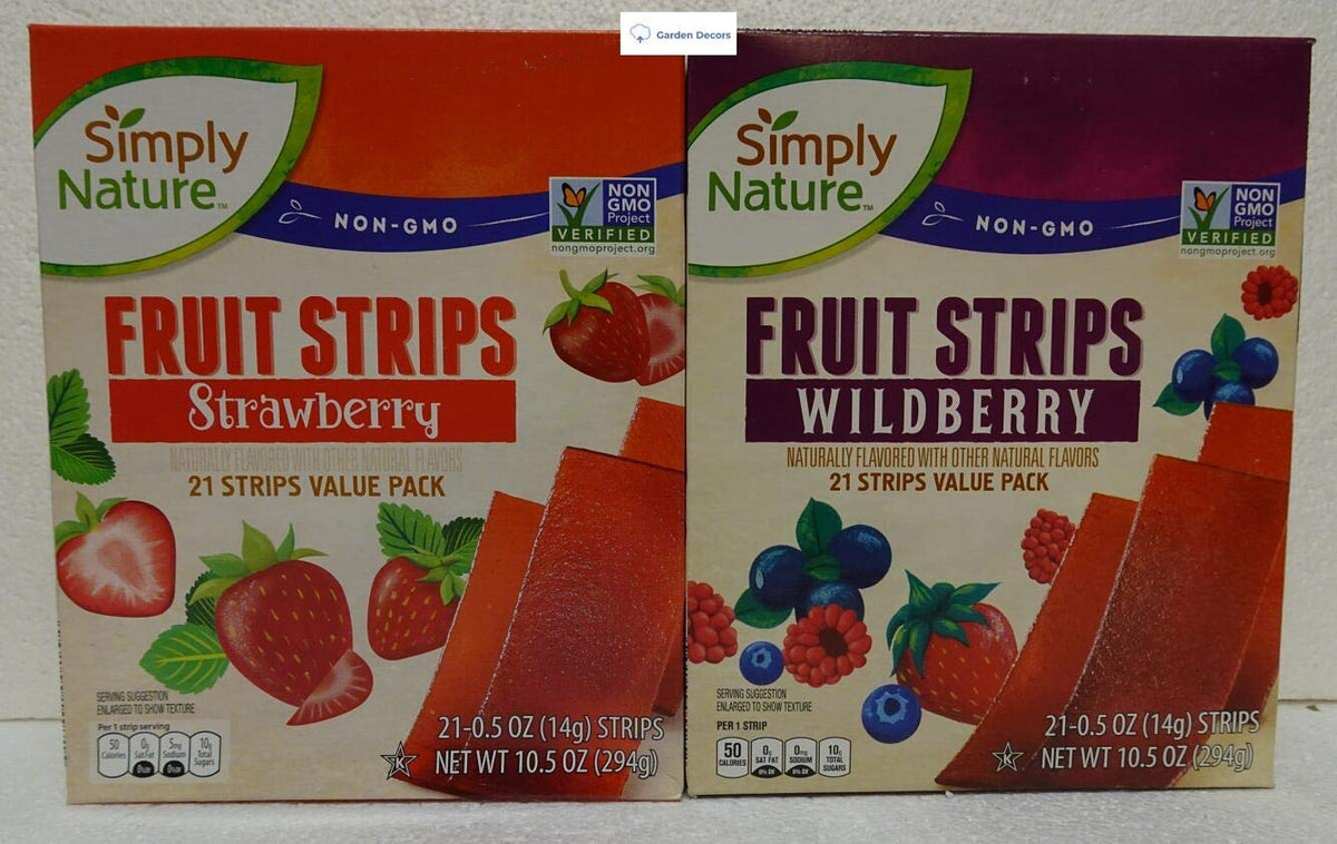 Simply Nature Fruit Strips strawberry-wildberry pack for on-the-go snacking