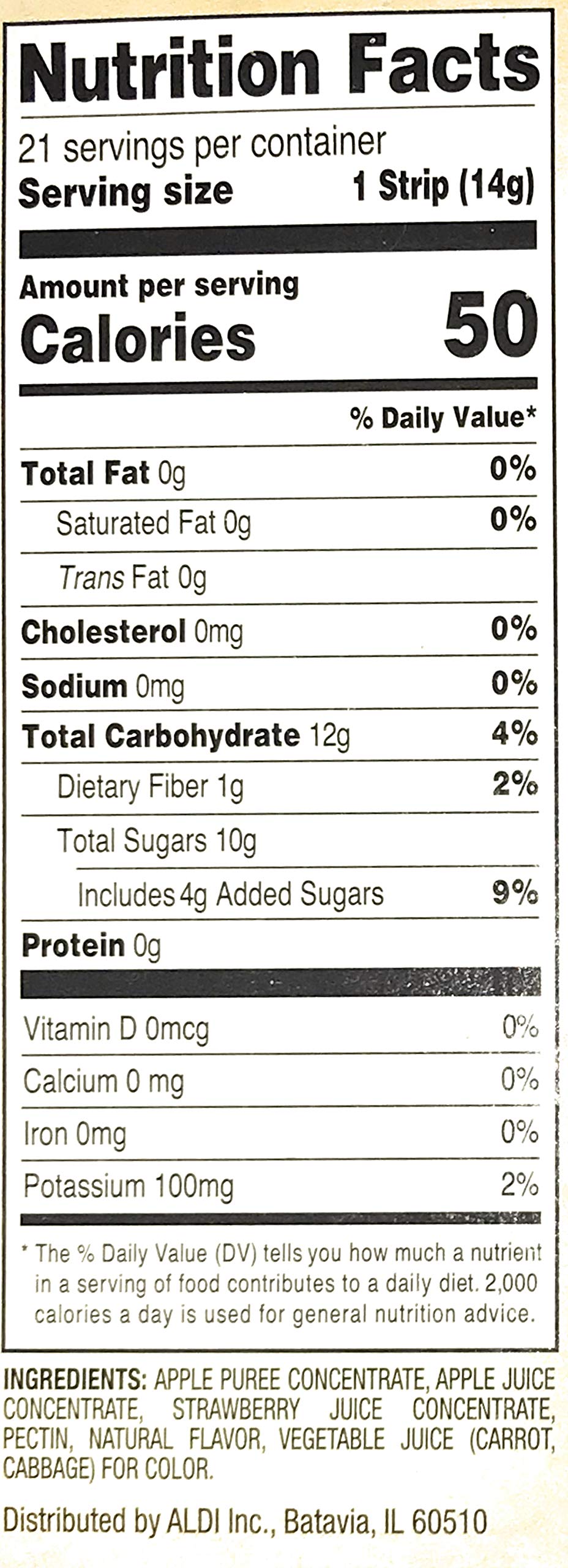 Simply Nature Non-GMO Fruit Strips Strawberry lunchbox-friendly snack