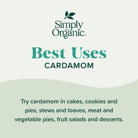 Simply Organic cardamom bottle pour spout for easy seasoning
