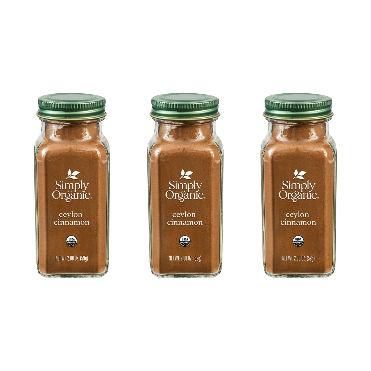 Simply Organic Ceylon cinnamon powder jar—vibrant aroma ideal for baking