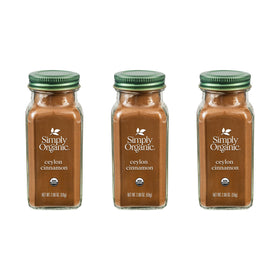 Simply Organic Ceylon cinnamon powder jar—vibrant aroma ideal for baking