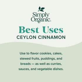 Simply Organic cinnamon powder close-up—organic non-GMO spice for warm, flavorful dishes