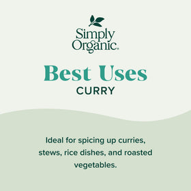Packaging label of Simply Organic curry powder