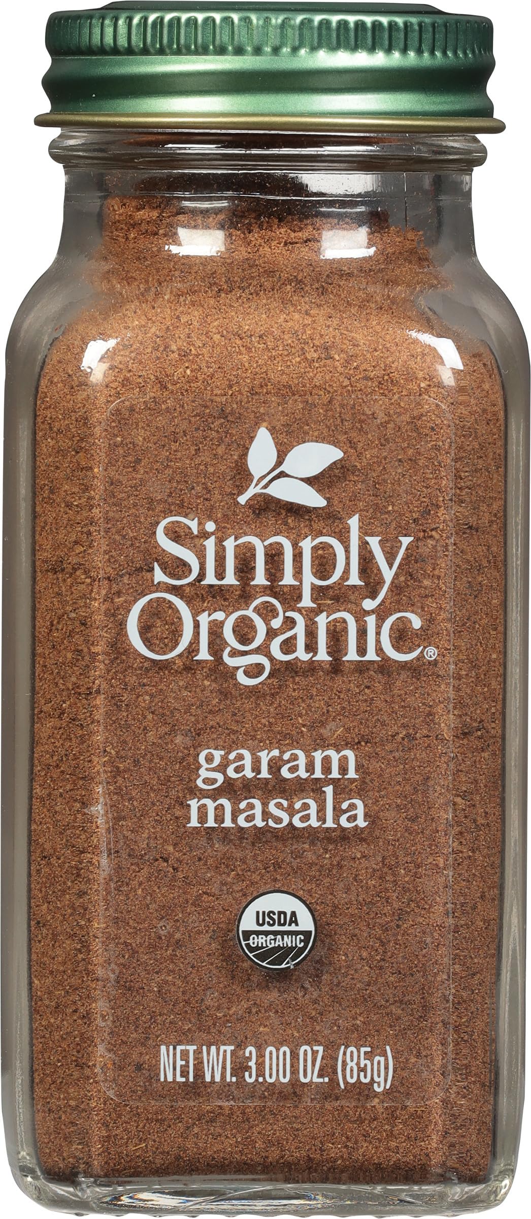 Simply Organic Garam Masala bottle on shelf adds authentic northern Indian flavor to meals.