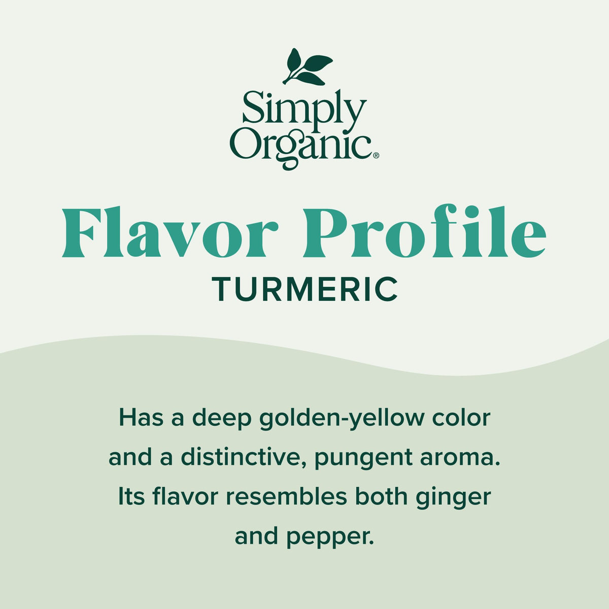 Simply Organic turmeric in a bowl adds vibrant hue for curries.