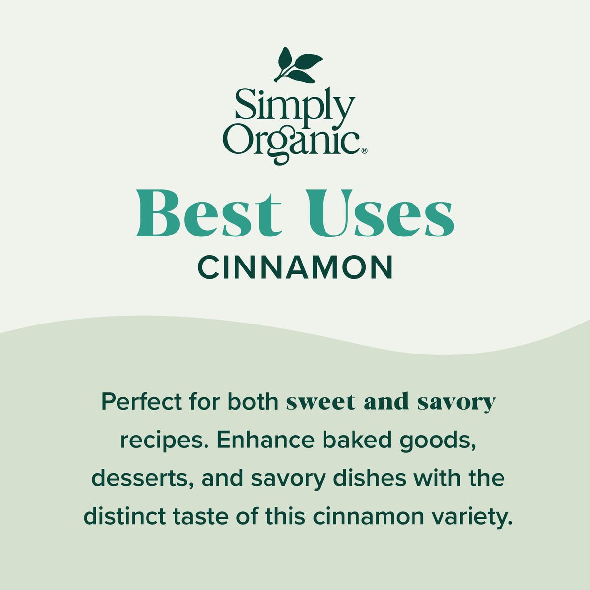 Simply Organic Ground Vietnamese Cinnamon pouring spice for quick, even seasoning.
