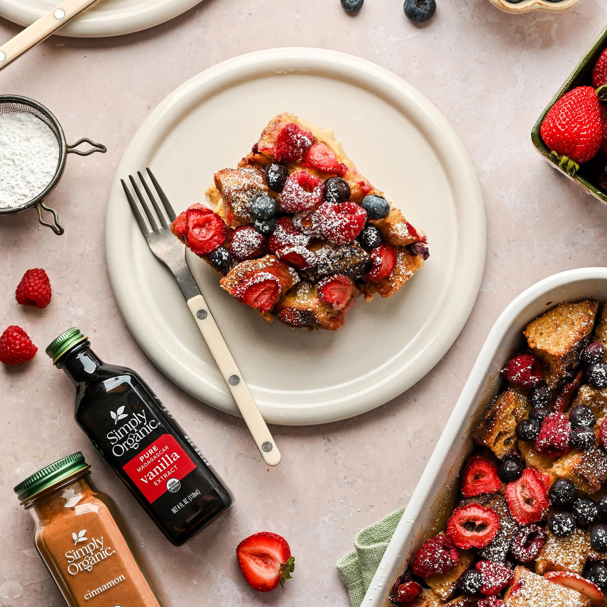 Simply Organic measuring and pour shot emphasizes precise adding for recipes