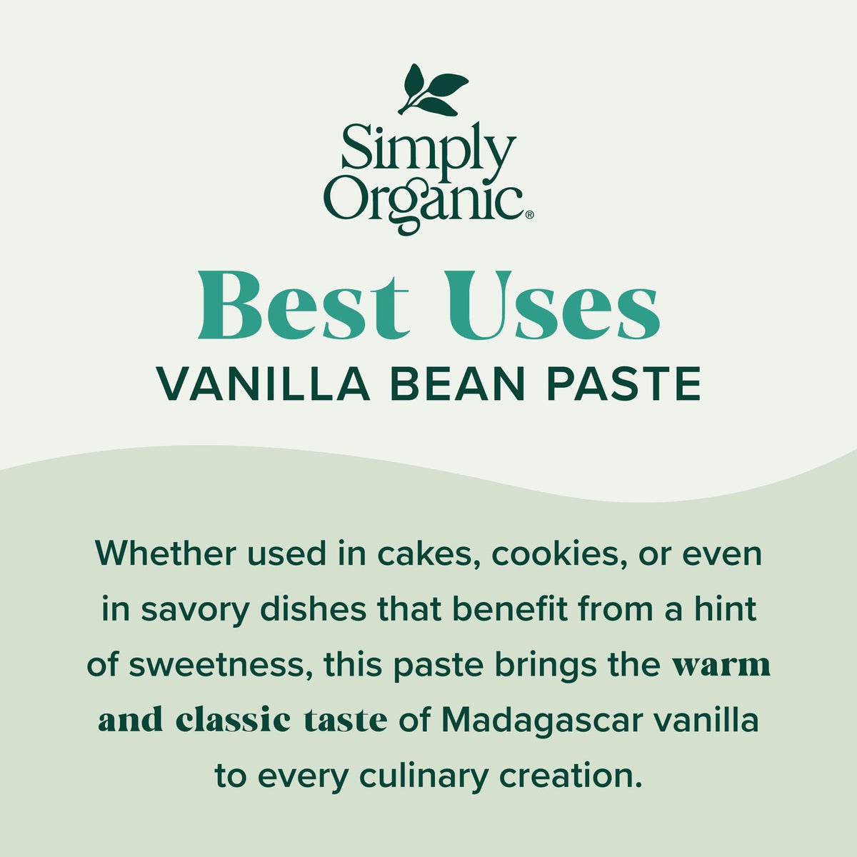 Simply Organic Vanilla Bean Paste packaging on shelf, ready for bakers.