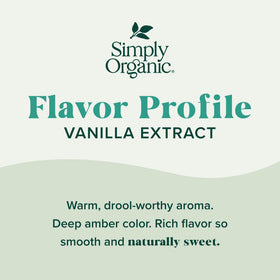 Ingredient label of Simply Organic vanilla extract highlights clean ingredients