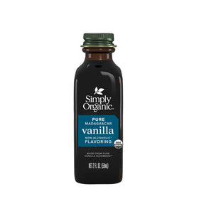 Simply Organic Vanilla Flavoring Madagascar bottle showing rich aroma for baking