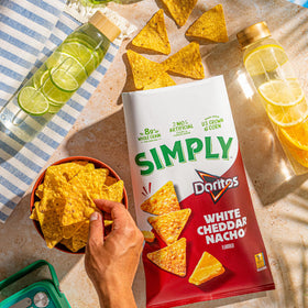 Simply variety-pack packaging shows two flavors for family sharing