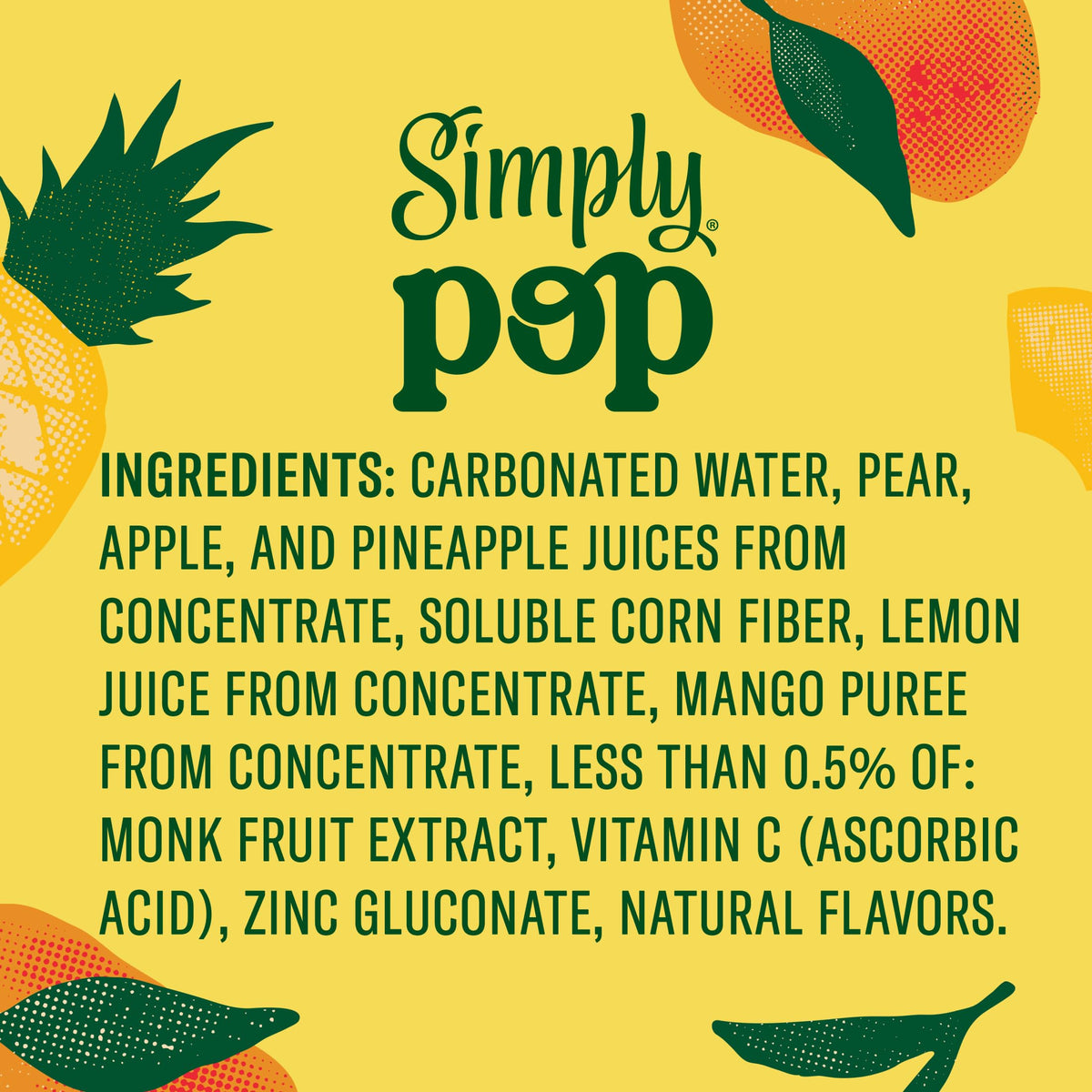 Simply POP flavor display showcasing pineapple mango option and other varieties