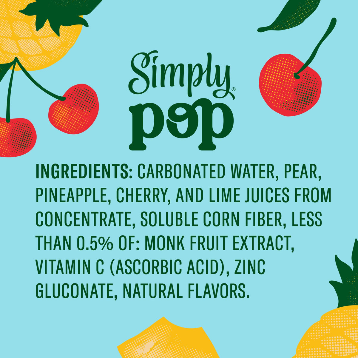 12 pack box of Simply POP Fruit Punch cans for easy stocking