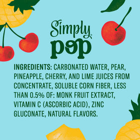 12 pack box of Simply POP Fruit Punch cans for easy stocking
