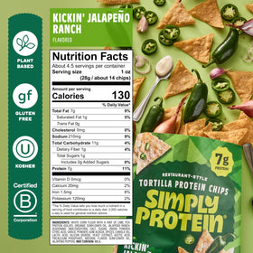 Simply Protein 3-pack bowl scene highlighting ready-to-share crispy chips