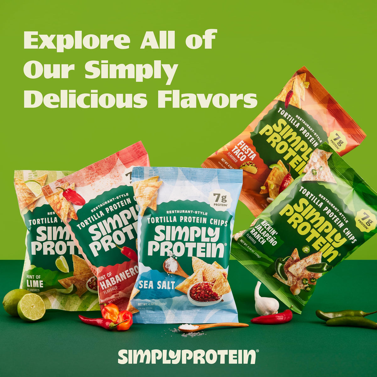 Simply Protein habanero chips ideal for dipping and sharing